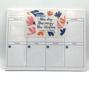 Weekly Task Planner Pad Tear Off 52 Pages Undated 8.5" x11"